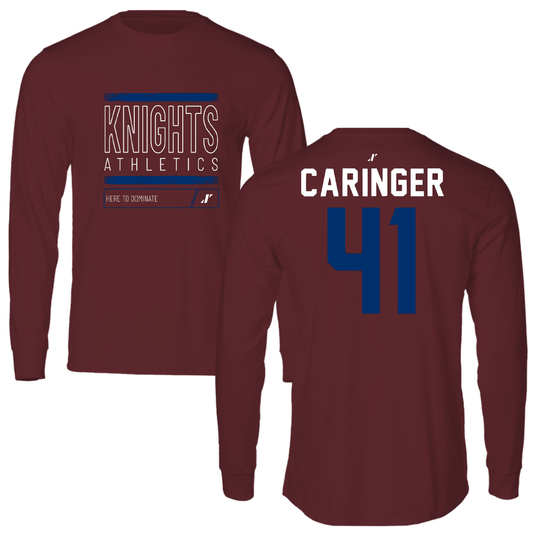 Fairleigh Dickinson University-Metropolitan Campus Softball Maroon Dominate Long Sleeve - #41 Finley Caringer