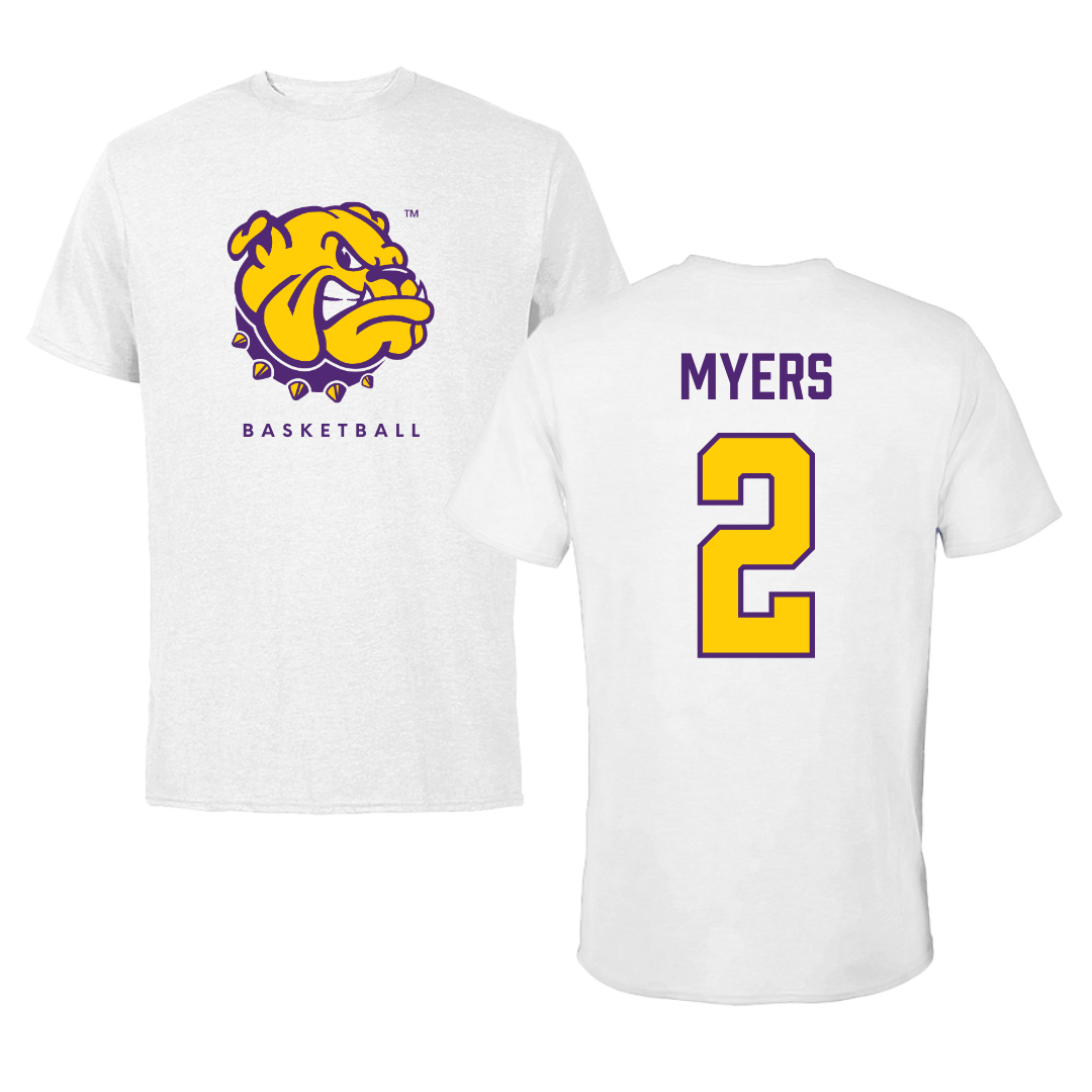Western Illinois University Basketball White Tee - #2 Ryan Myers