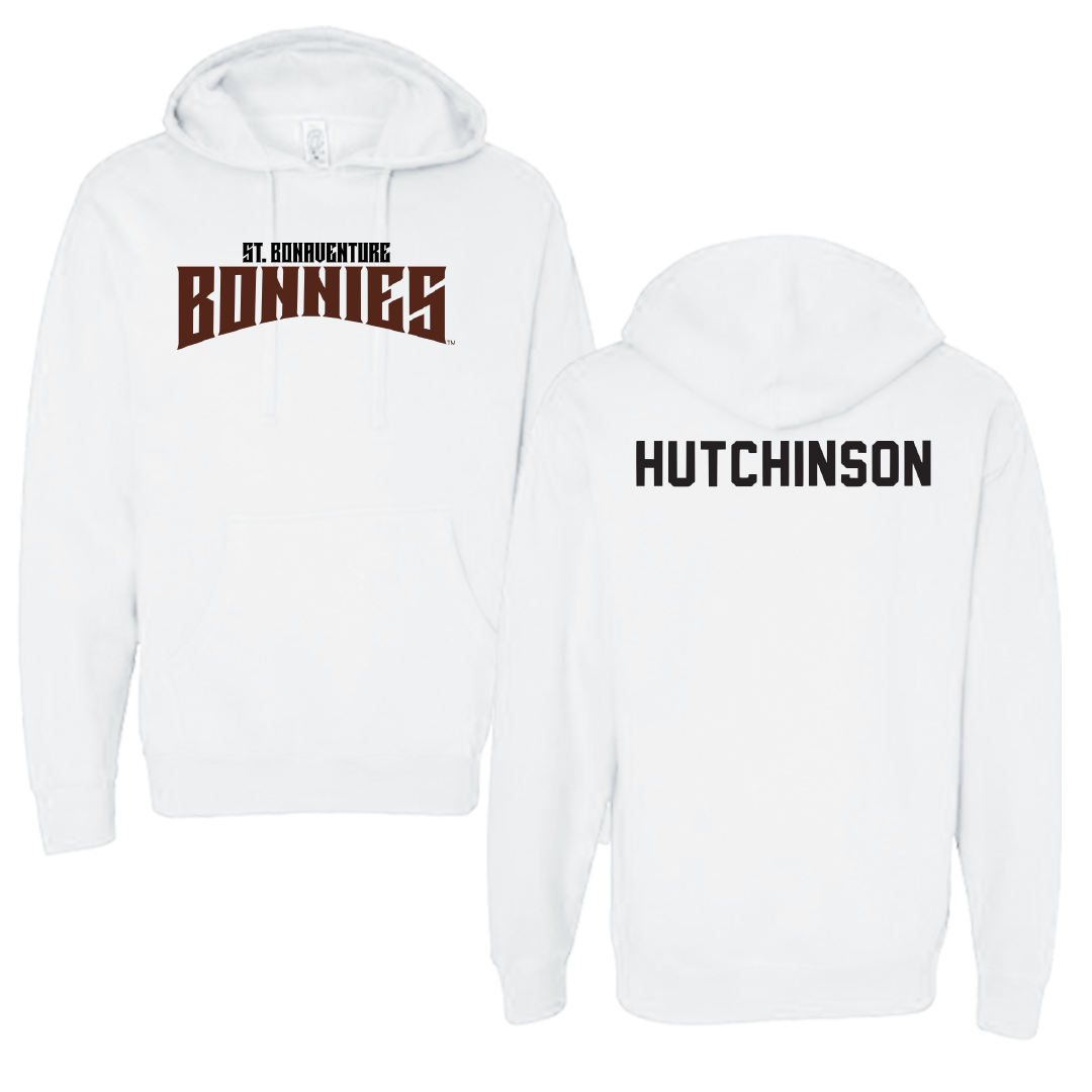 St. Bonaventure University Swimming & Diving White Classic Hoodie - Davis Hutchinson