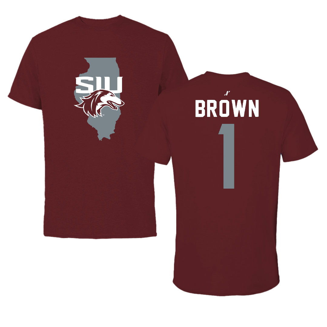 Southern Illinois University at Carbondale Basketball Maroon State Performance Tee - #1 Tyranny Brown