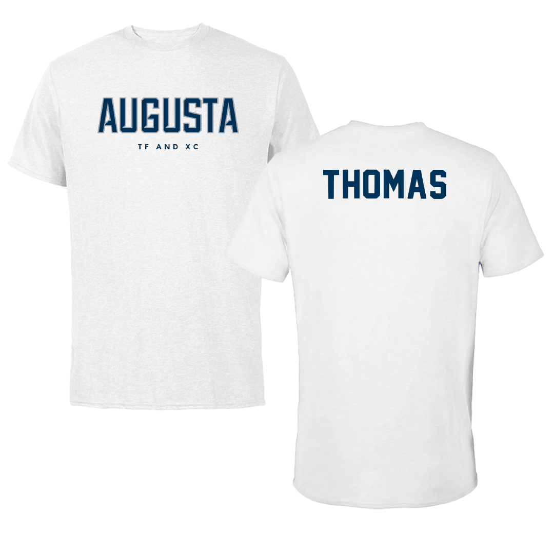 Augusta University TF and XC White Tee - Trent Thomas