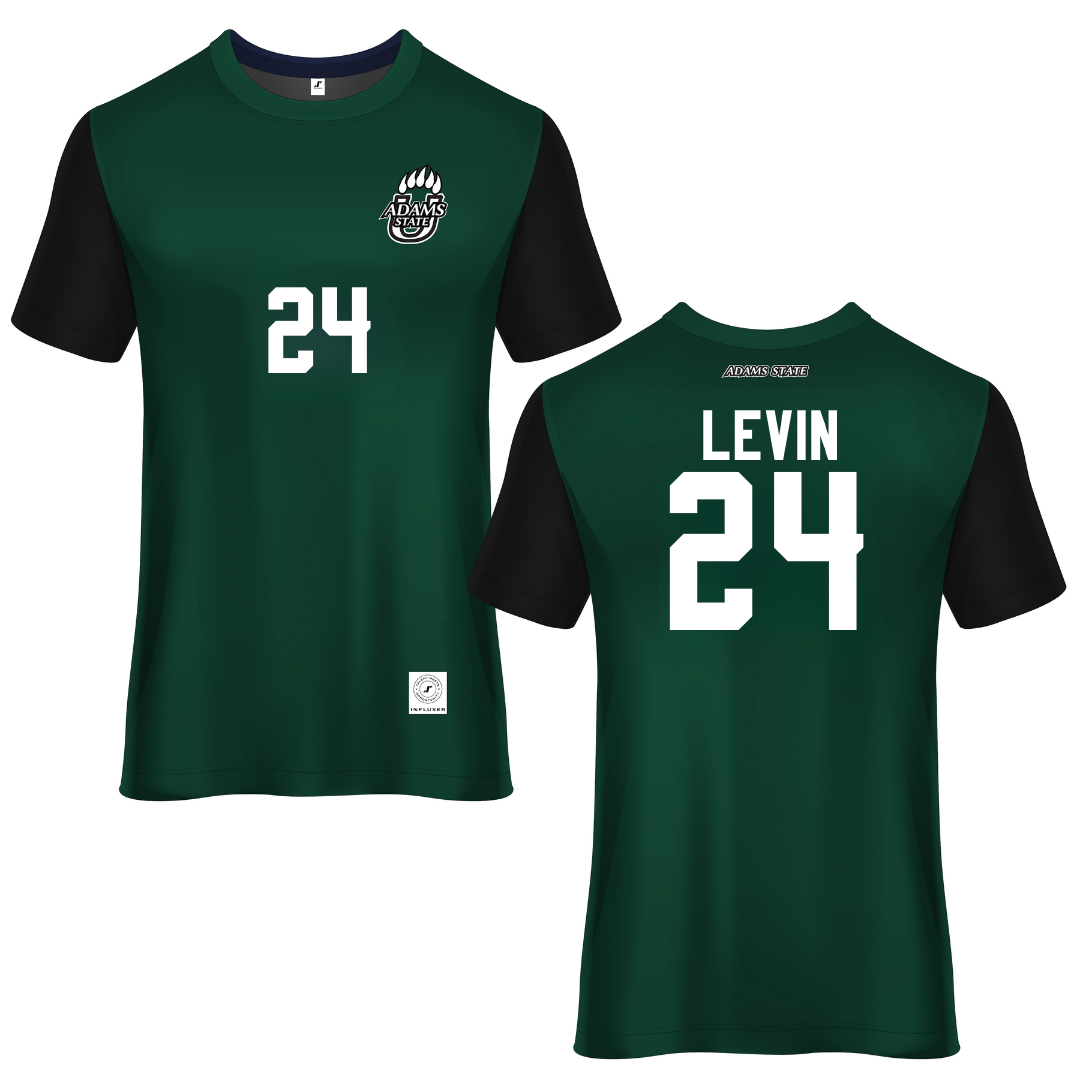 Adams State University Green Soccer Jersey - #24 Denali Levin