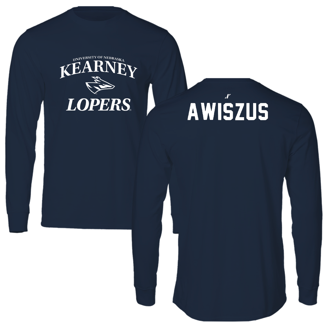 University of Nebraska at Kearney Wrestling Navy General Performance Long Sleeve - Jacob Awiszus