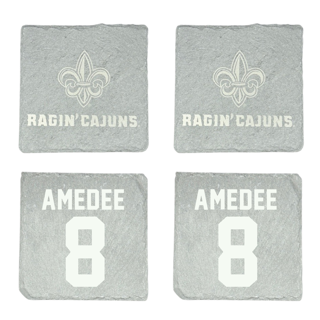 University of Louisiana at Lafayette Baseball Stone Coaster (4 Pack)  - #8 Lee Amedee