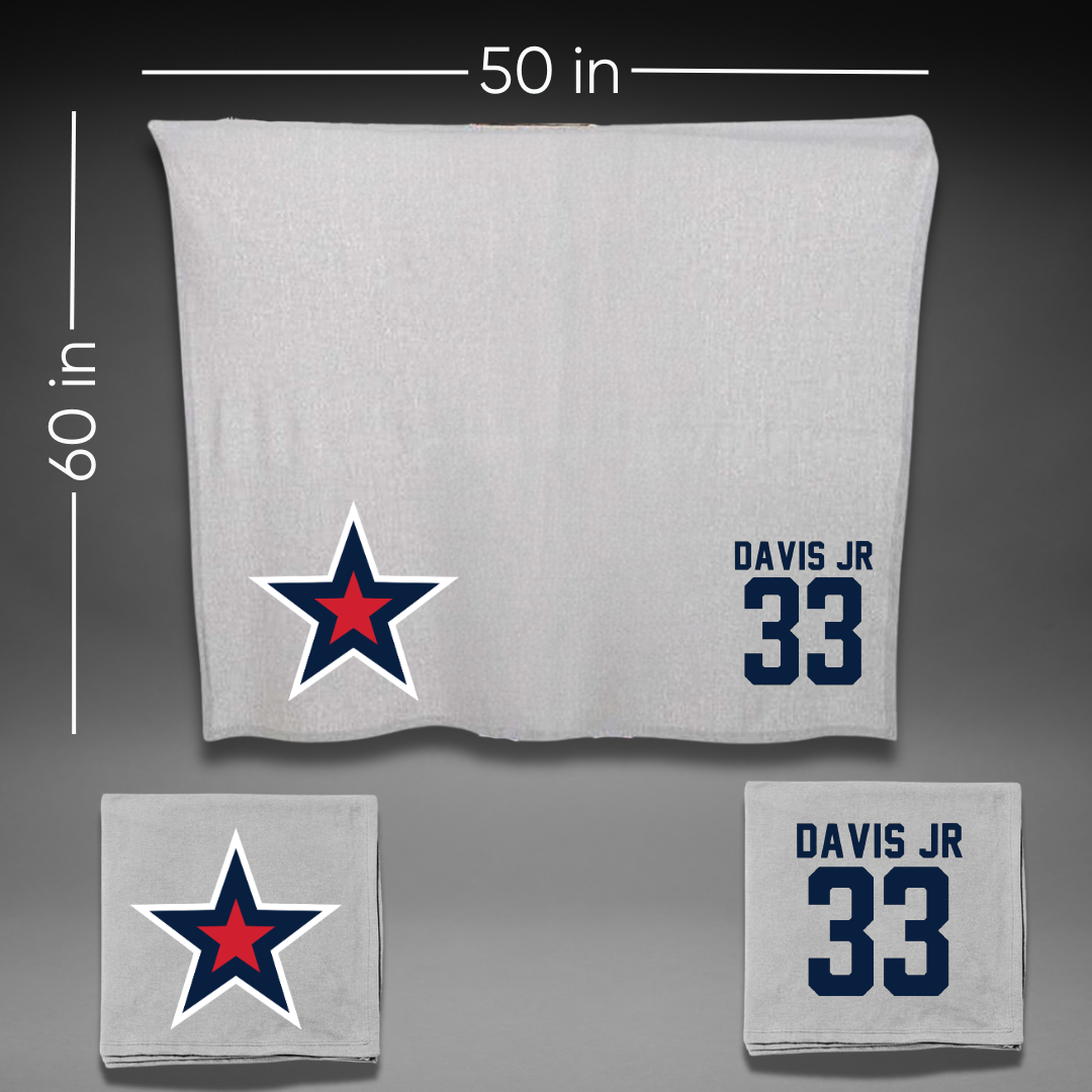 Robert Morris University Football Gray Blanket - #33 Greg Davis Jr