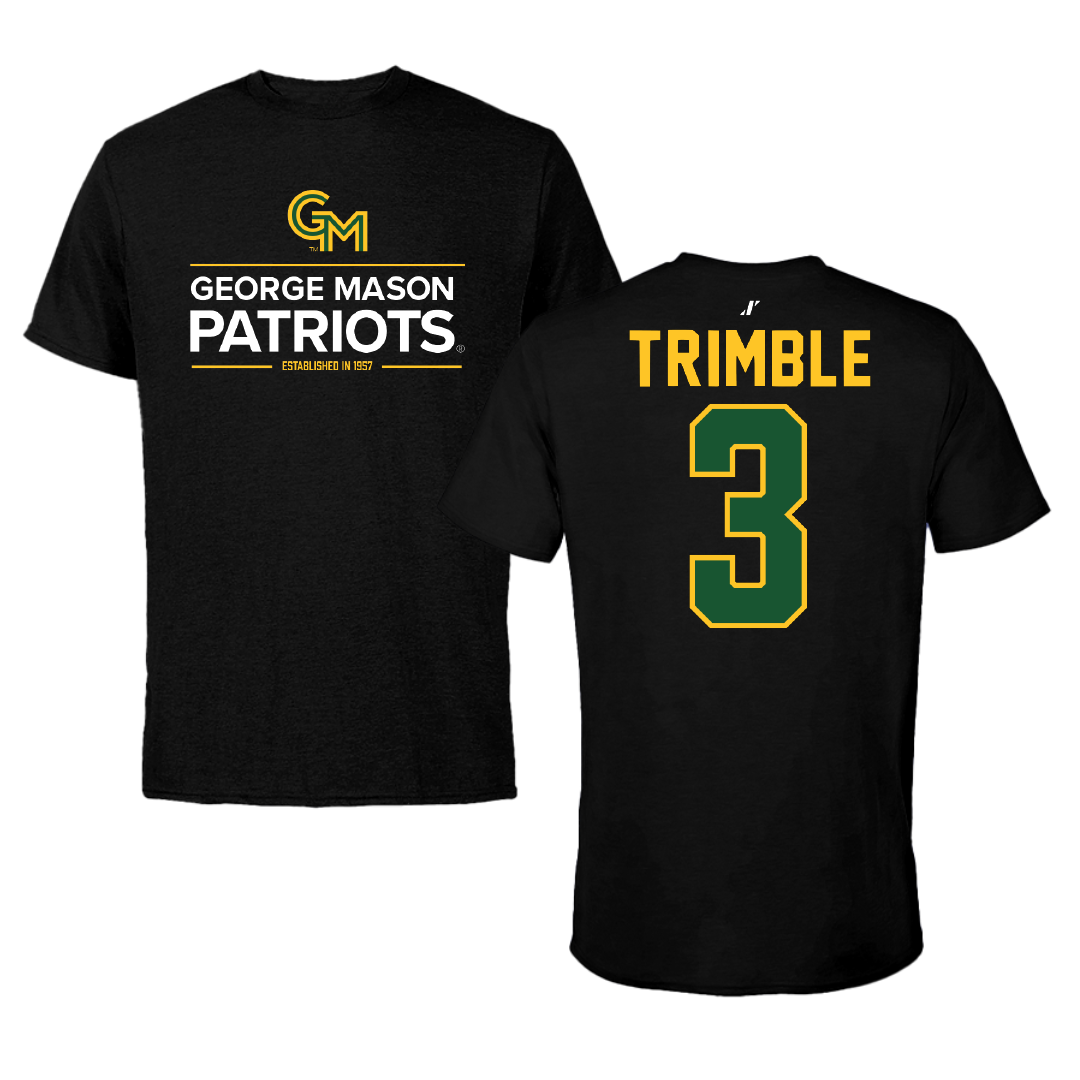 George Mason University Baseball Black General Tee - #3 South Trimble