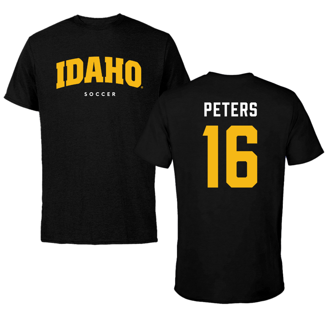 University of Idaho Soccer Black Idaho Performance Tee - #16 Tori Peters