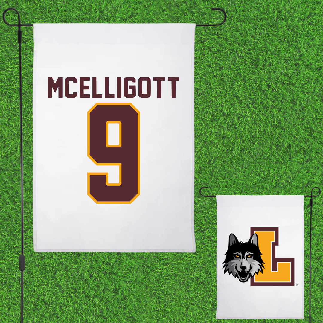 Loyola University-Chicago Volleyball White Garden Flag - #9 Ryan McElligott
