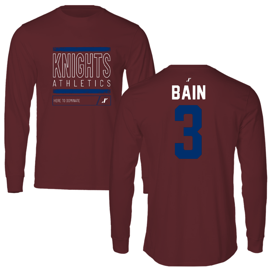 Fairleigh Dickinson University-Metropolitan Campus Volleyball Maroon Dominate Long Sleeve - #3 Avery Bain