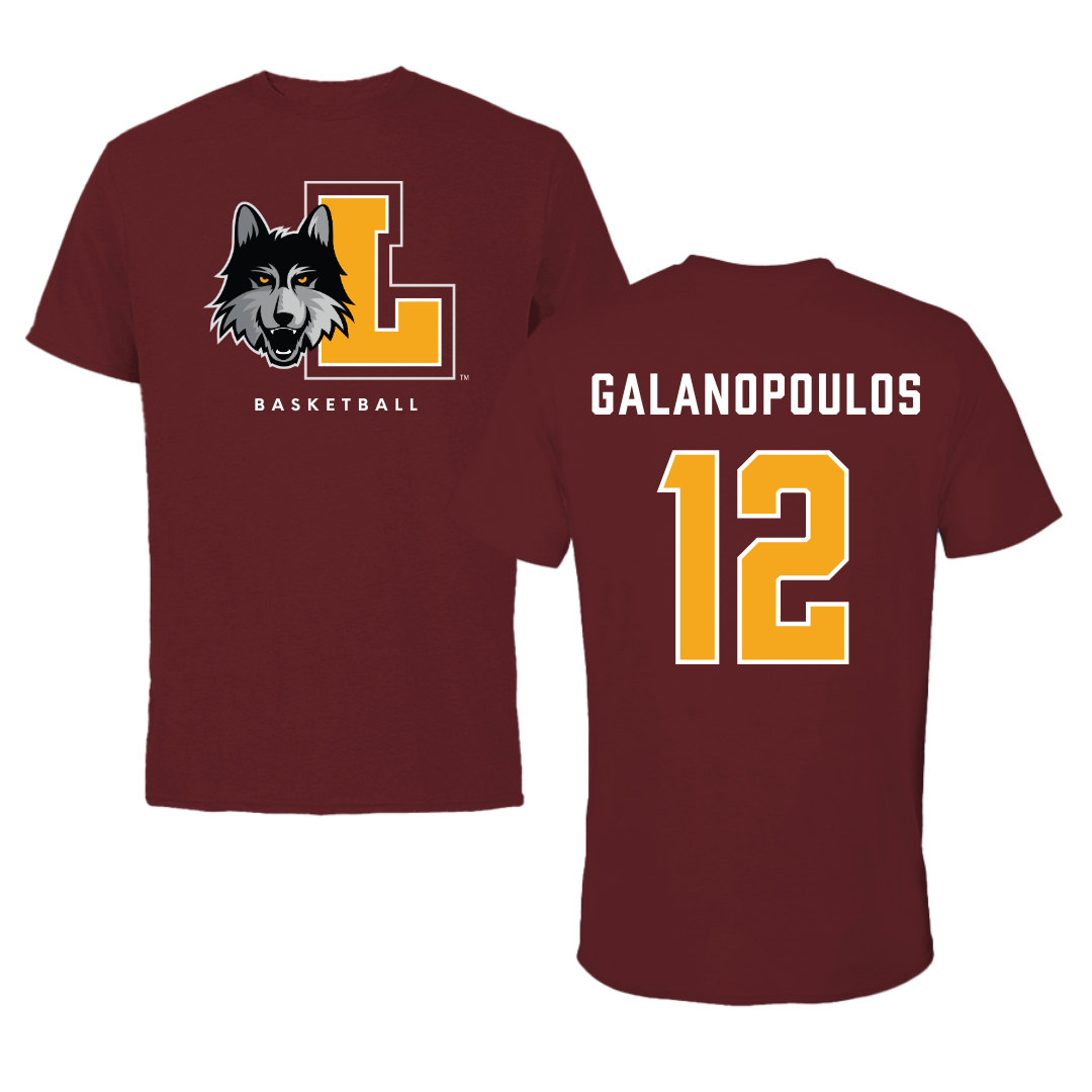 Loyola University-Chicago Basketball Maroon Mascot Tee - #12 Sam Galanopoulos