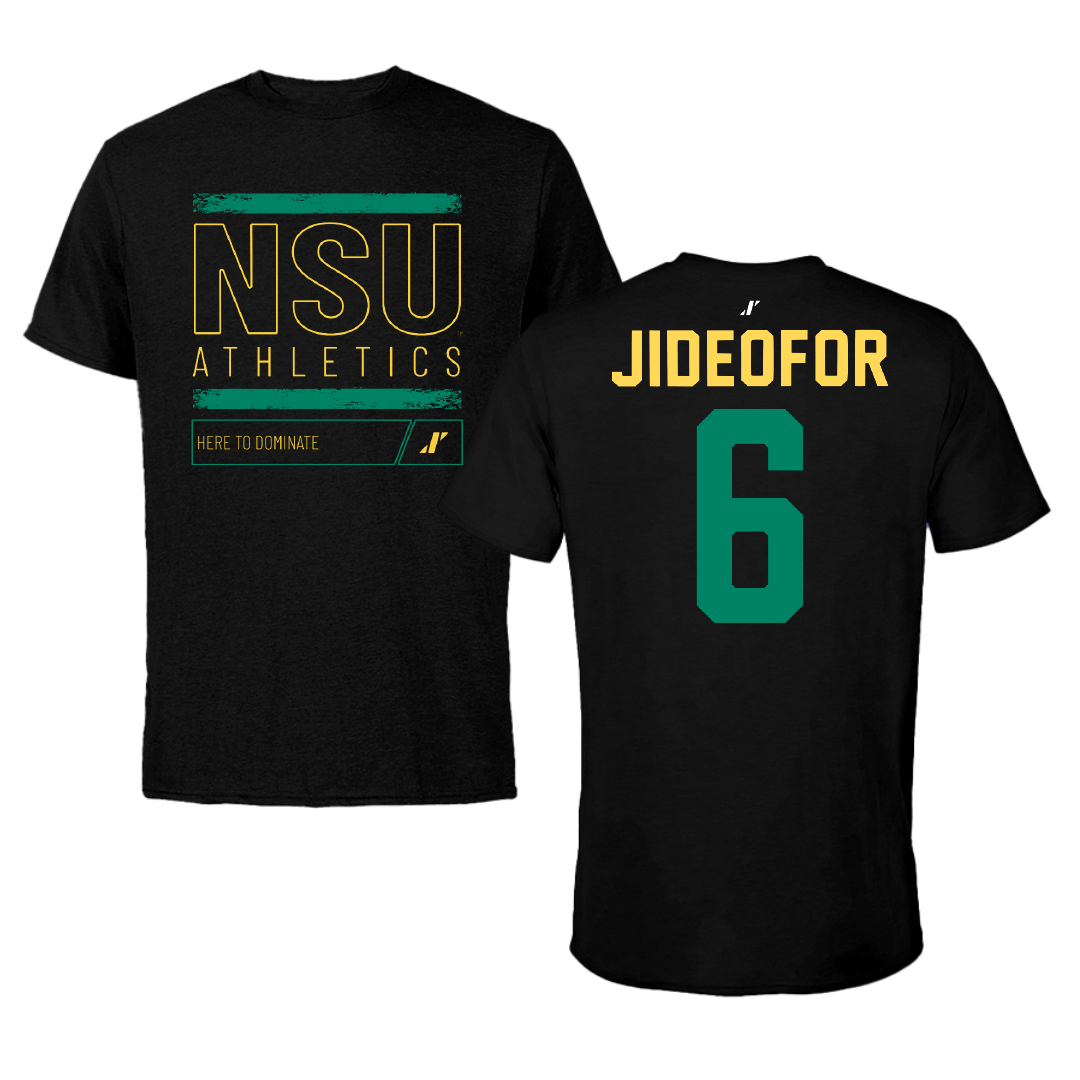 Norfolk State University Volleyball Black Dominate Tee - #6 Adlene Jideofor