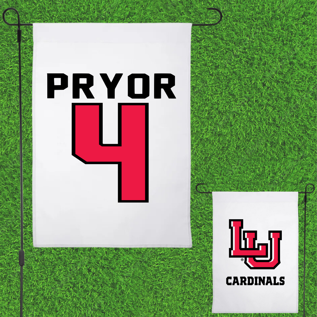 Lamar University Basketball White Garden Flag - #4 Chris Pryor