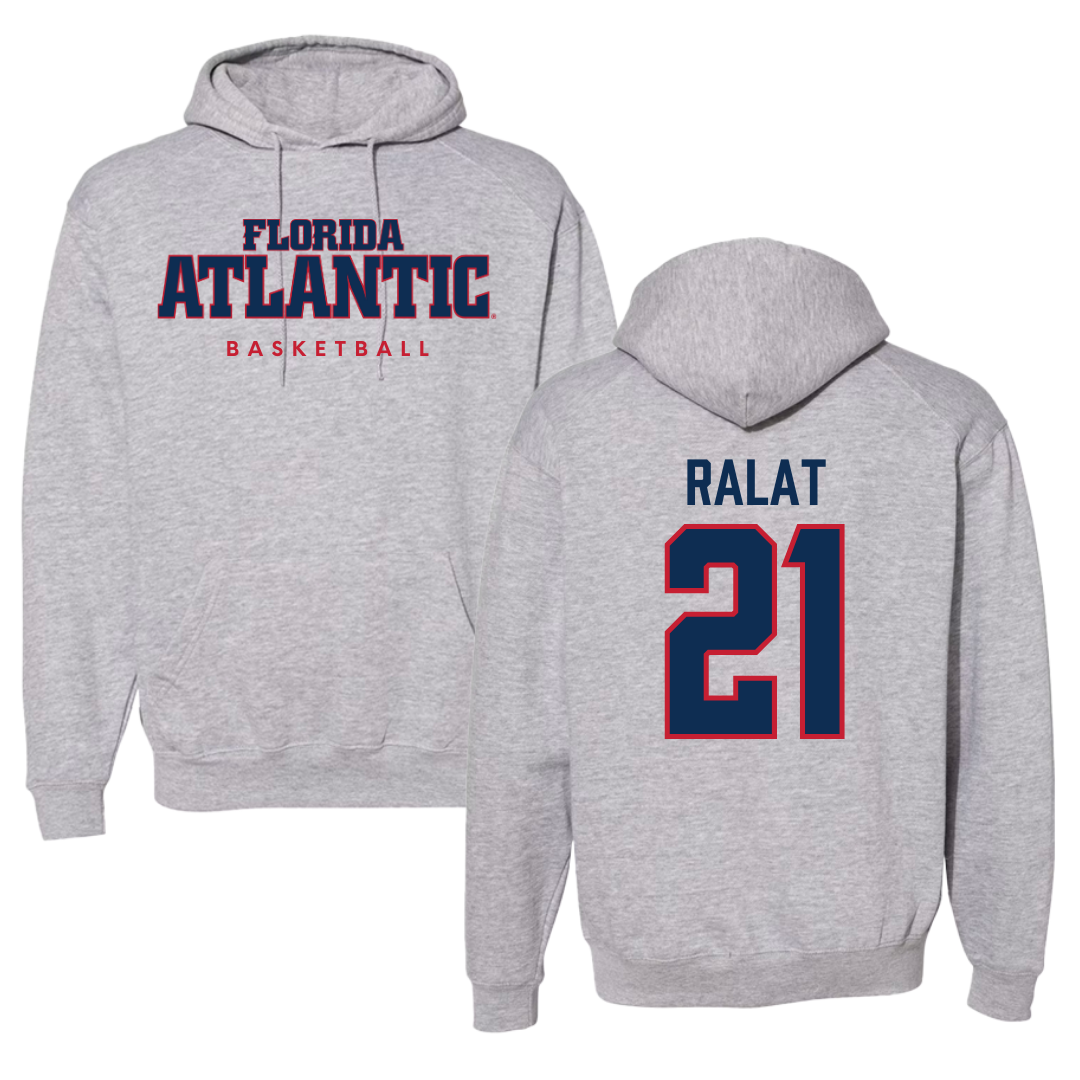 Florida Atlantic University Basketball Gray Hoodie - #21 Alejandro Ralat