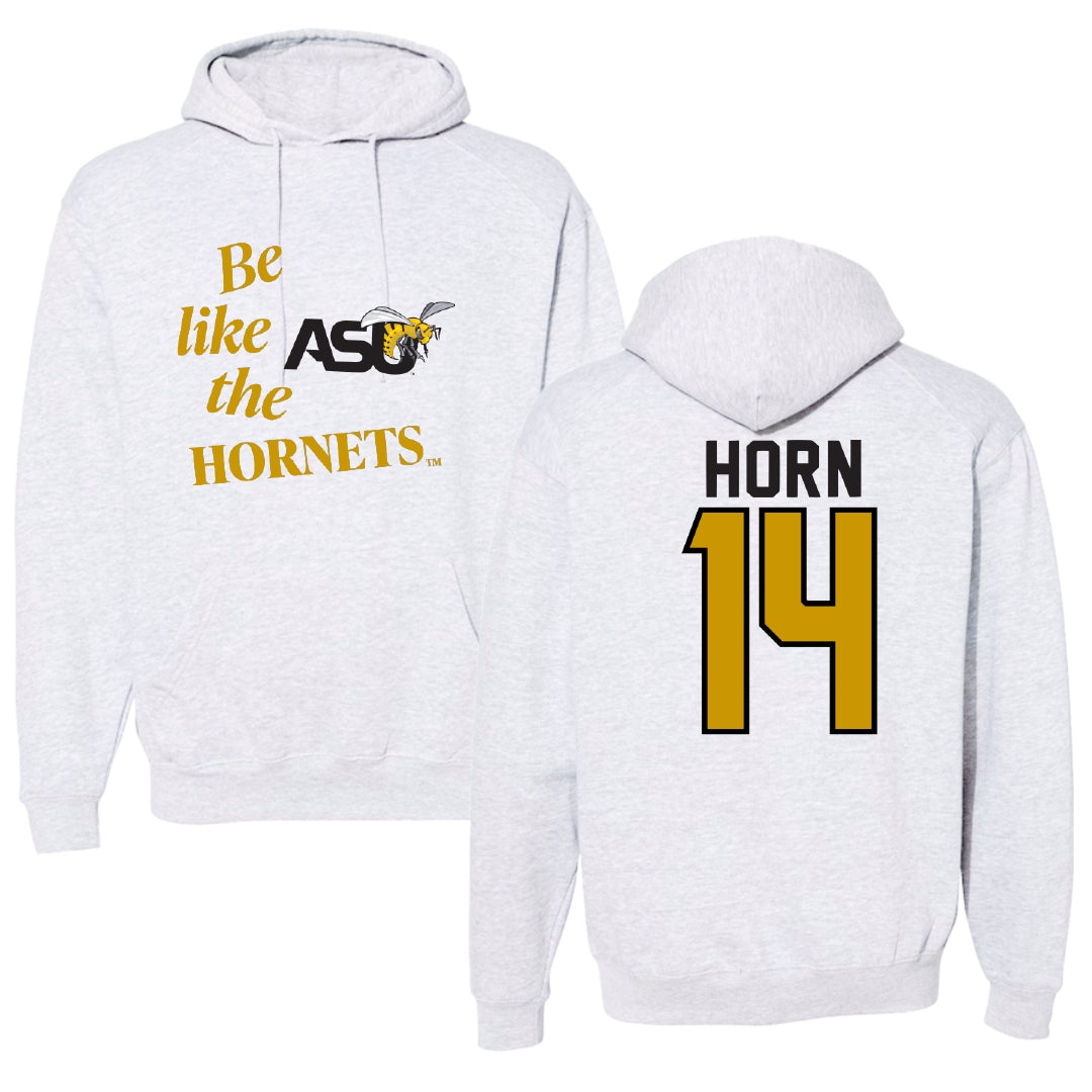 Alabama State University Football Light Gray Be Like Us Hoodie - #14 Eric Horn