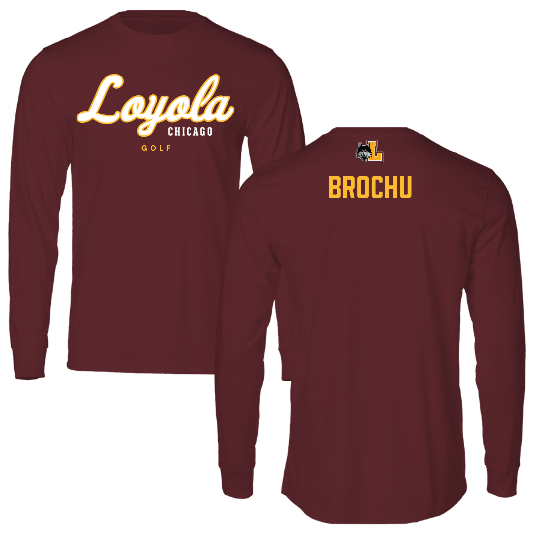 Loyola University-Chicago Golf Maroon Block Long Sleeve - Jolie Brochu