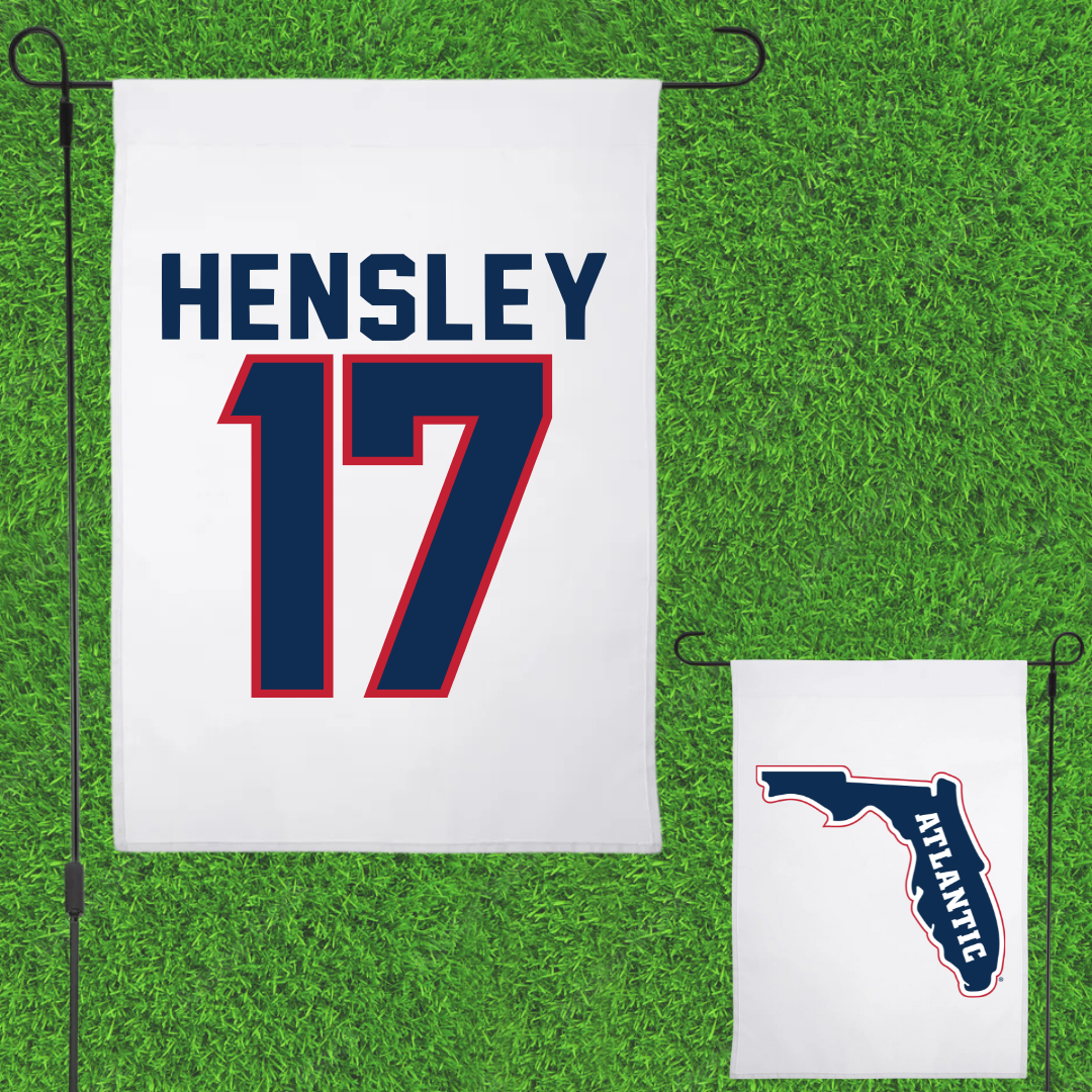 Florida Atlantic University Volleyball White Garden Flag - #17 Victoria Hensley