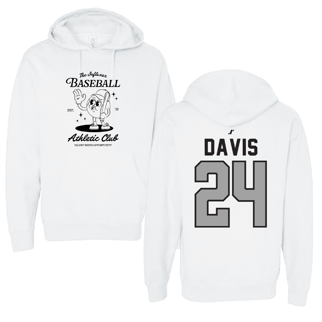 Baseball White Influxer Athletic Club Hoodie - #24 Dalton Davis