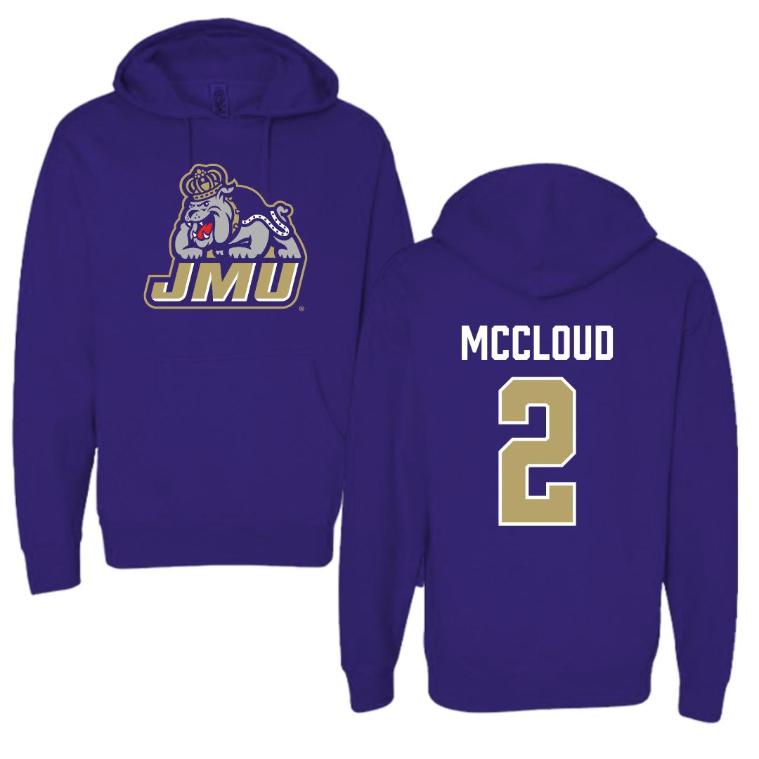 James Madison University Football Purple Hoodie - #2 Jordan McCloud