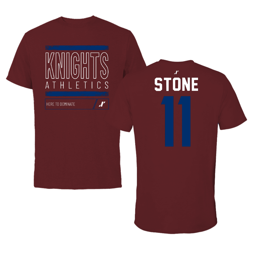 Fairleigh Dickinson University-Metropolitan Campus Softball Maroon Dominate Tee - #11 Ayden Stone