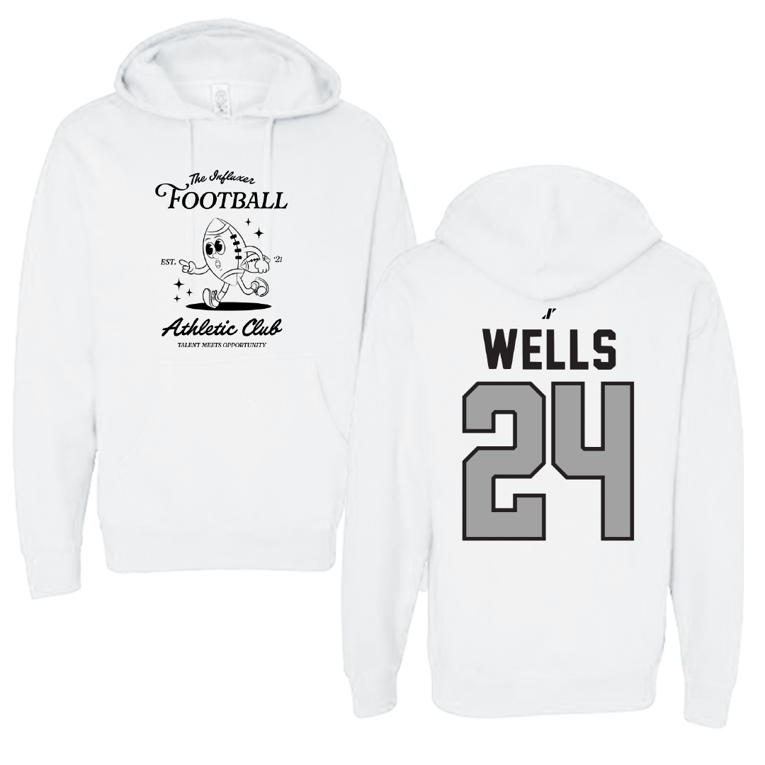 Football White Influxer Athletic Club Hoodie - #24 Zayveon Wells