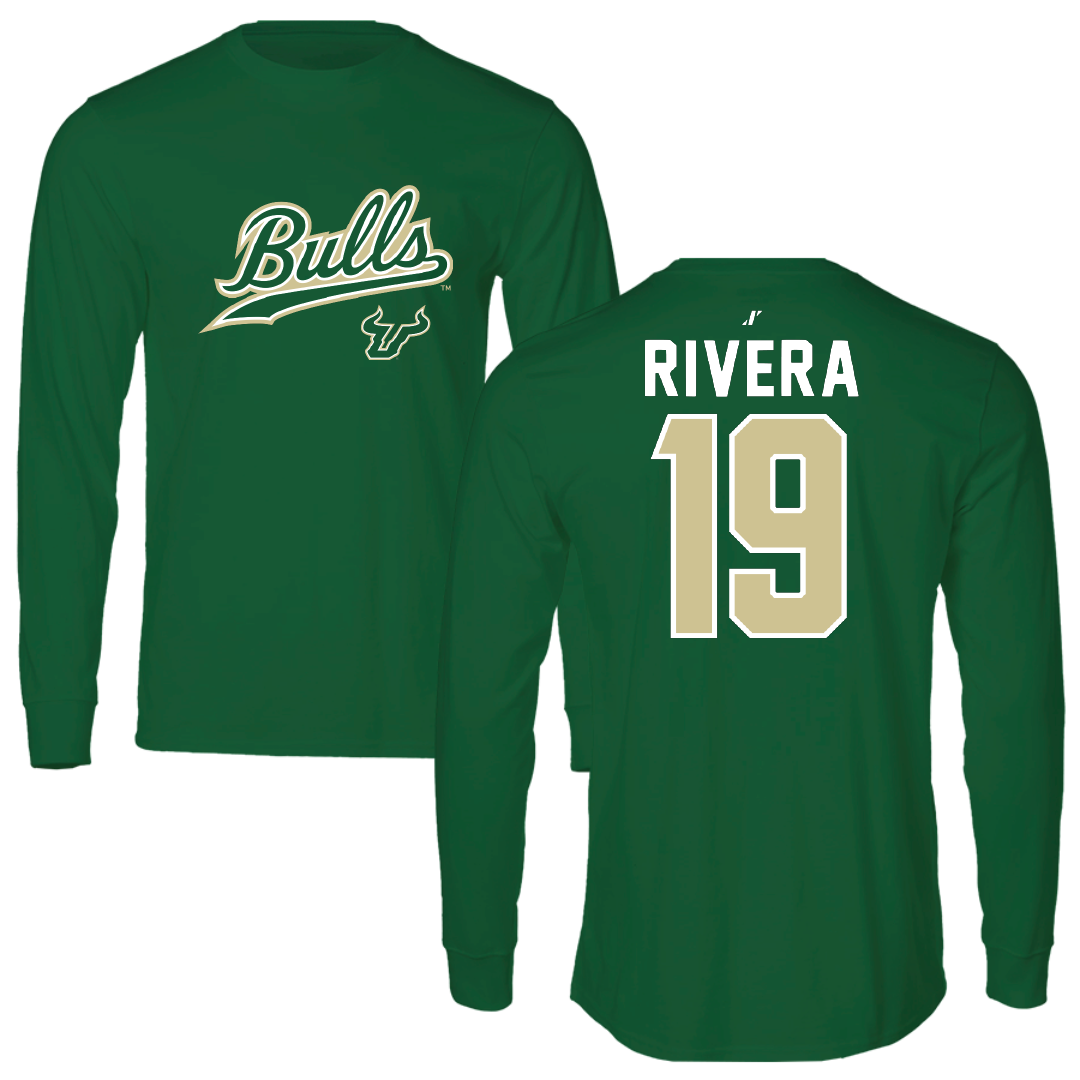 University of South Florida Softball Green General Long Sleeve - #19 Alanah Rivera
