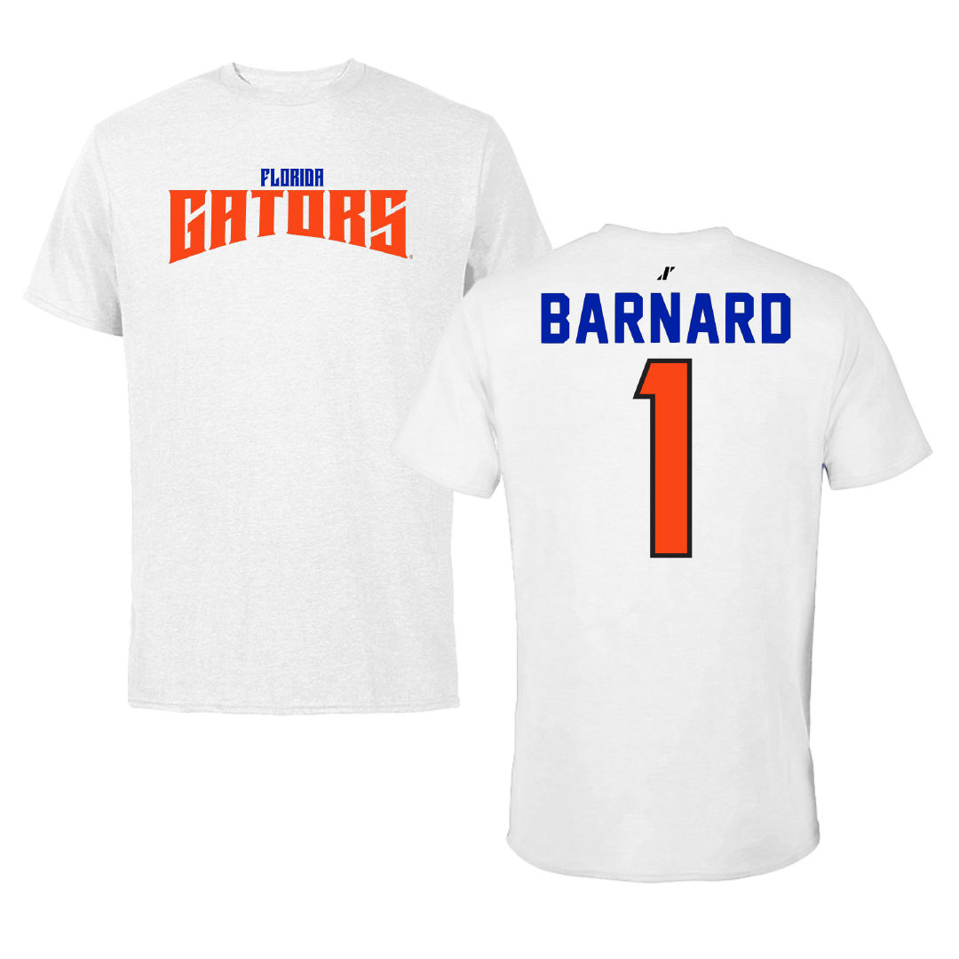 University of Florida Softball White Classic Performance Tee - #1 Brooke Barnard