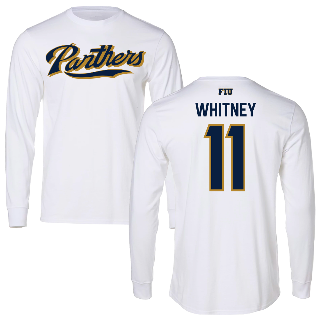 Florida International University Softball White Panthers Long Sleeve - #11 Ella Whitney