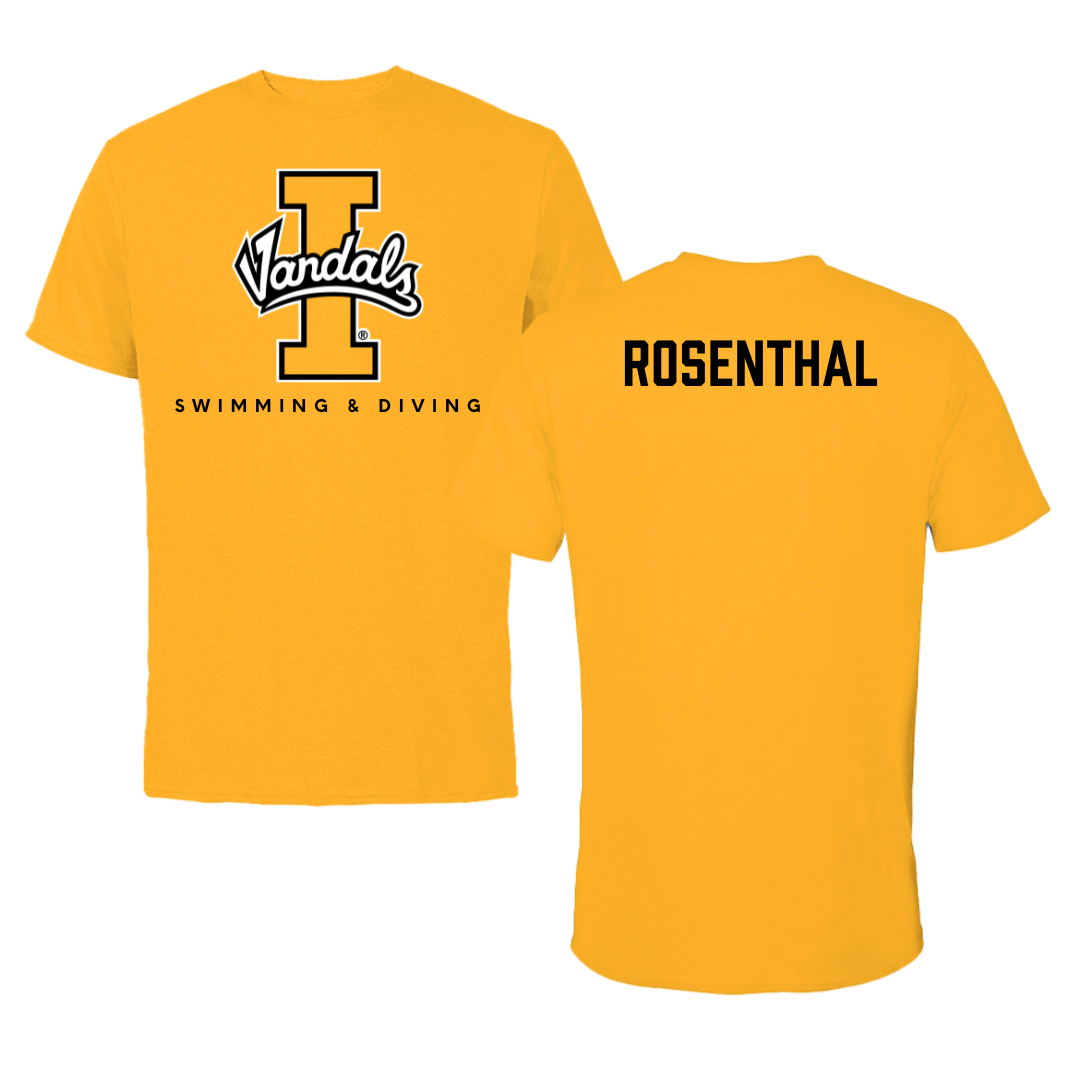 University of Idaho Swimming & Diving Gold Tee - Abby Rosenthal