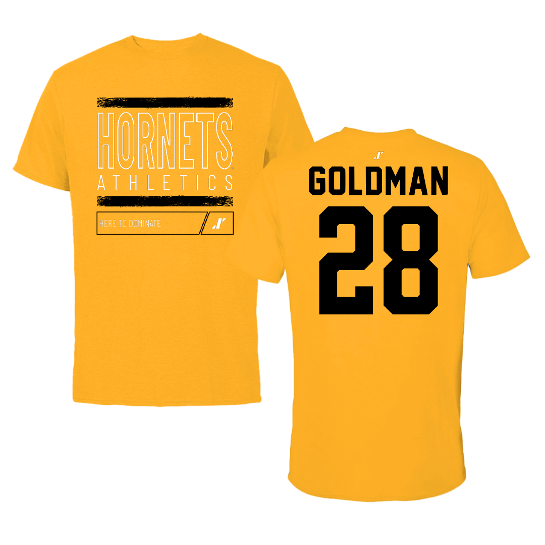 Alabama State University Soccer Gold Dominate Tee - #28 Morgan Goldman