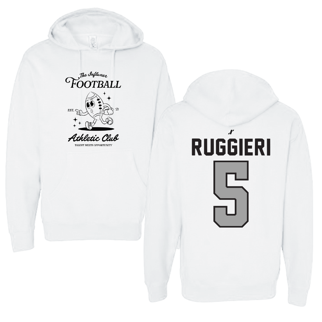 Football White Influxer Athletic Club Hoodie - #5 Landon Ruggieri