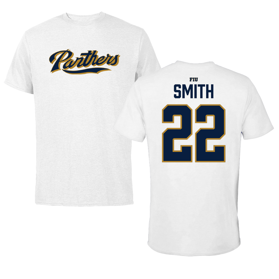 Florida International University Football White Tee - #22 Nicholas Smith