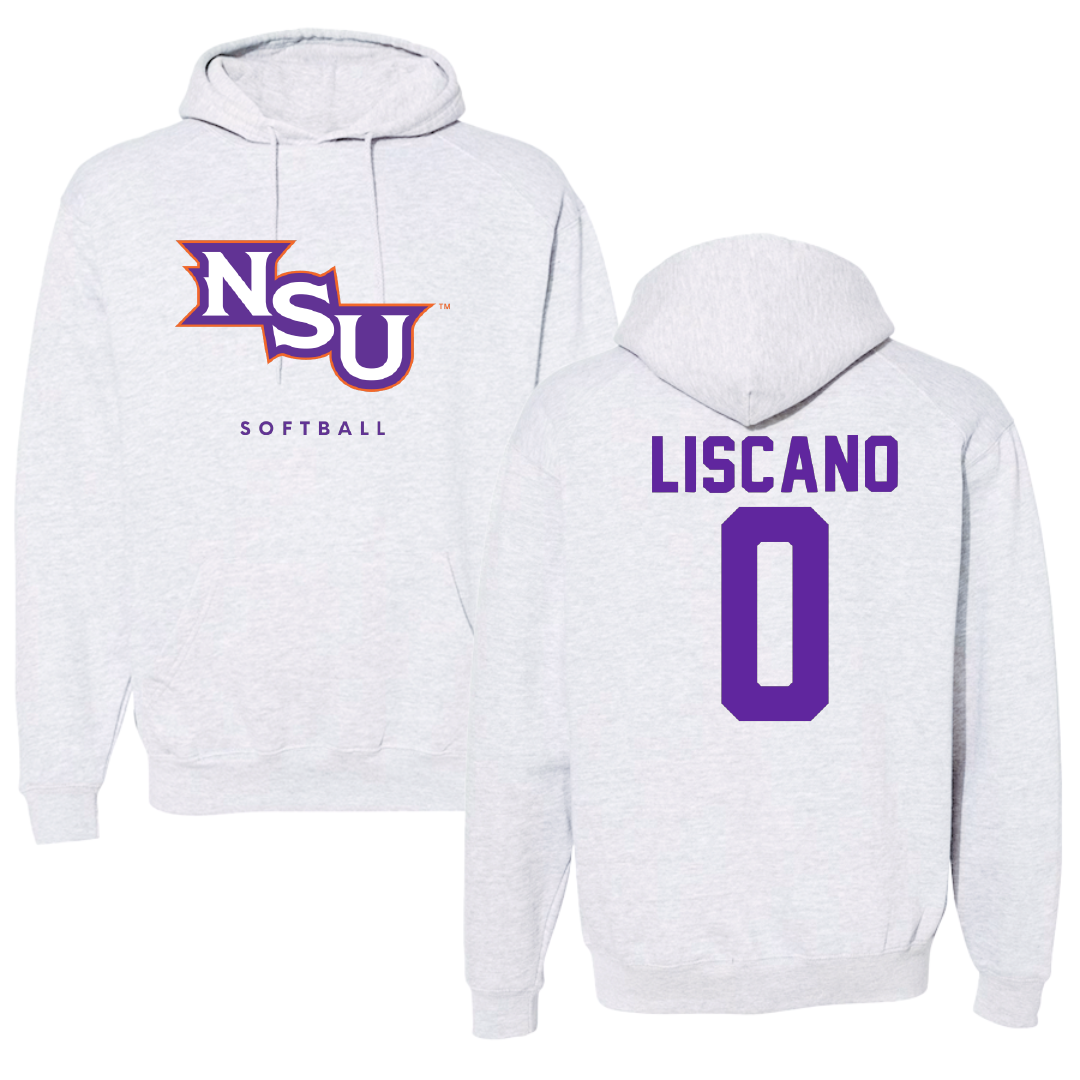 Northwestern State University Softball Gray Hoodie - #0 Mia Liscano