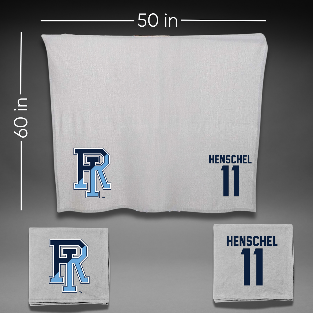 University of Rhode Island Baseball Gray Blanket - #11 Ryan Henschel