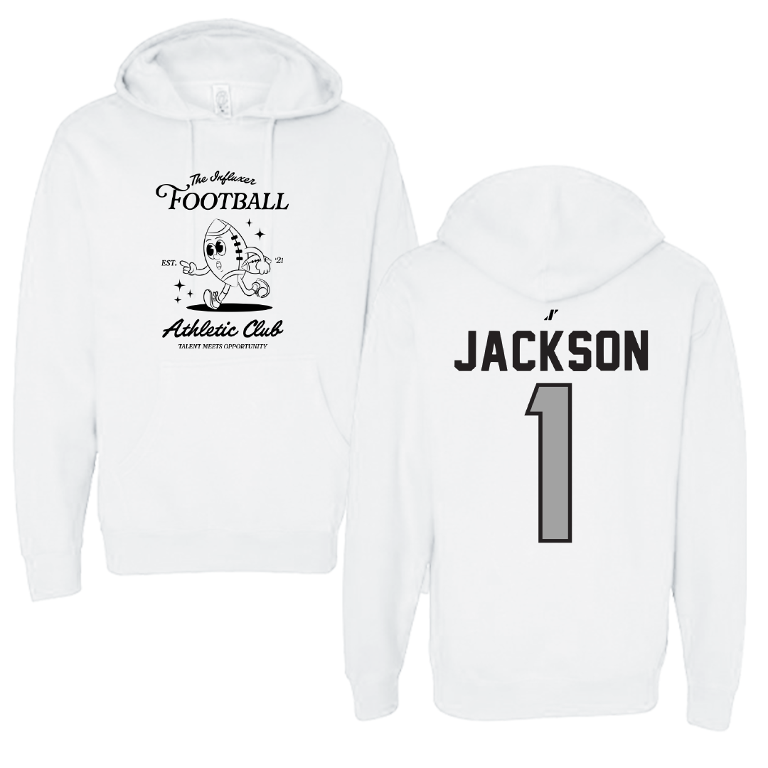Football White Influxer Athletic Club Hoodie - #1 Timieone Jackson
