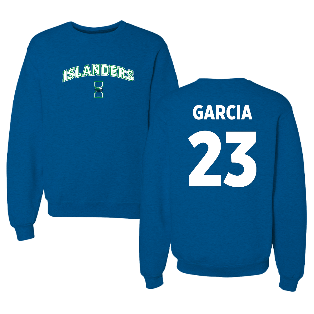 Texas A&M University-Corpus Christi Softball Blue Crewneck - #23 Juliana A. Garcia