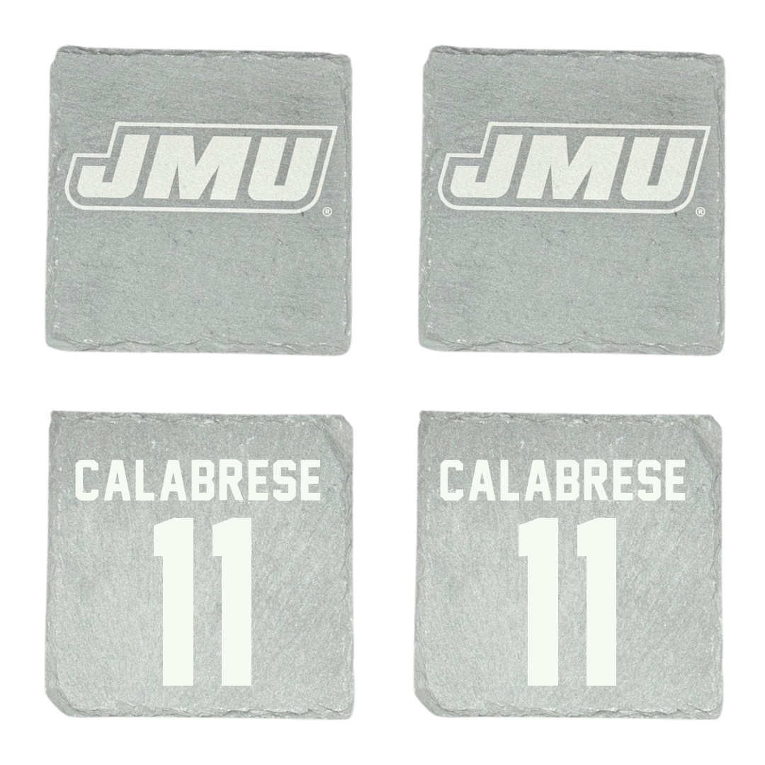 James Madison University Baseball Stone Coaster (4 Pack)  - #11 Coleman Calabrese