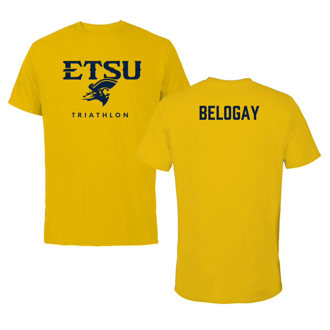 East Tennessee State University Triathlon Gold Performance Tee - Izi Belogay