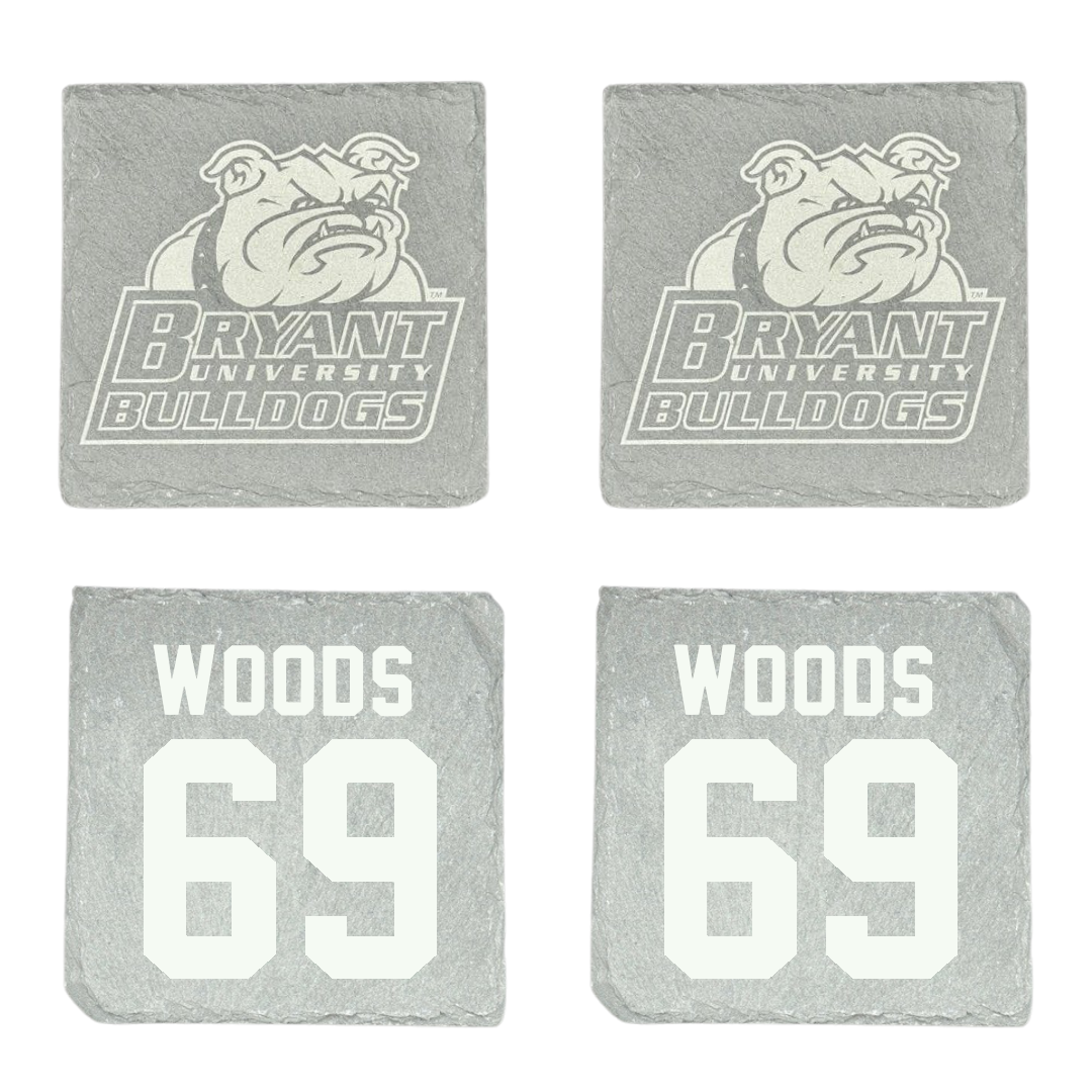 Bryant University Football Stone Coaster (4 Pack)  - #69 Jeffery Woods