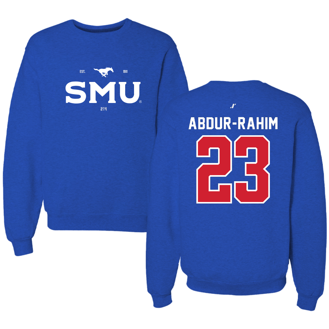 Southern Methodist University Basketball Blue General Crewneck - #23 Amirah Abdur-Rahim