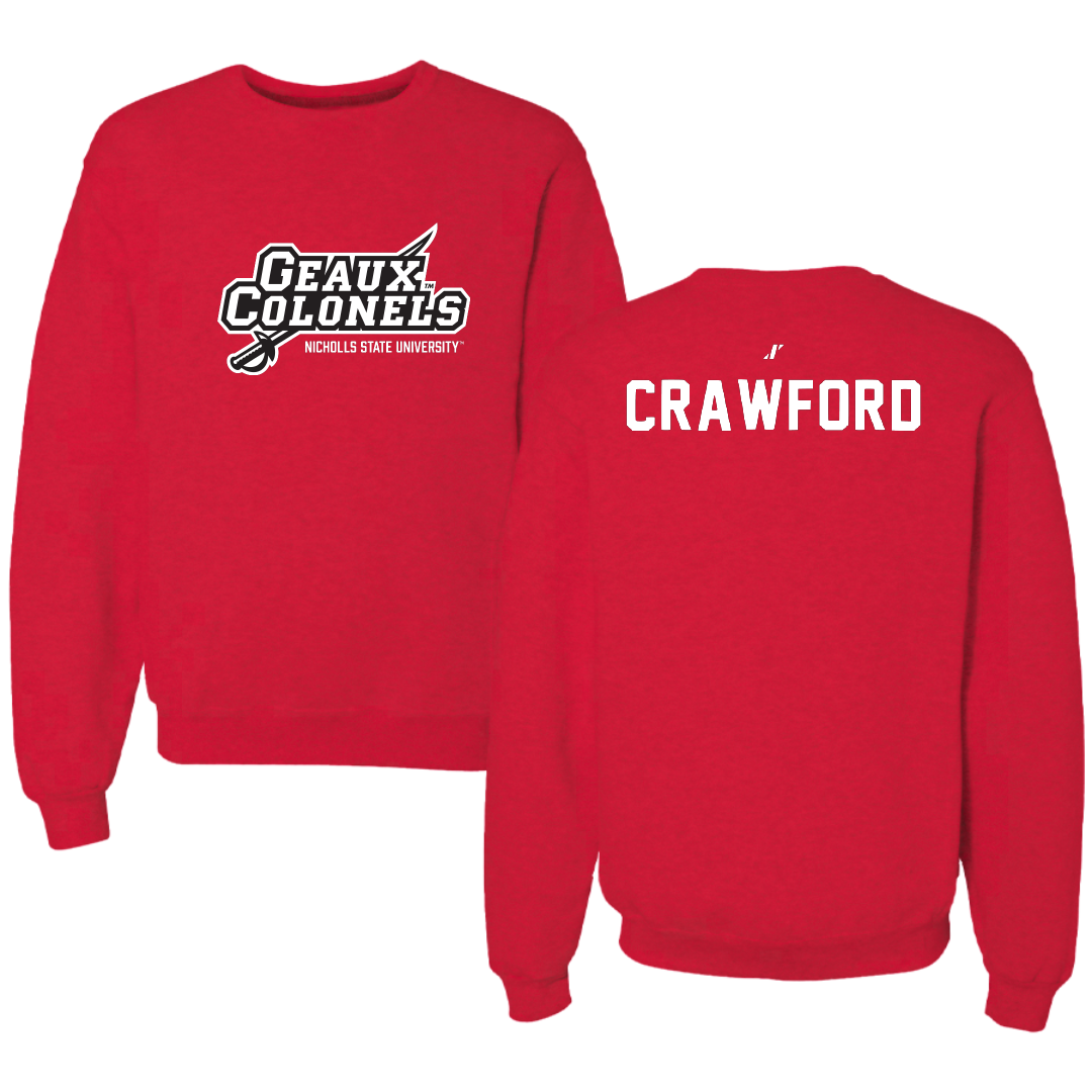 Nicholls State University TF and XC Red General Crewneck - Michael Crawford