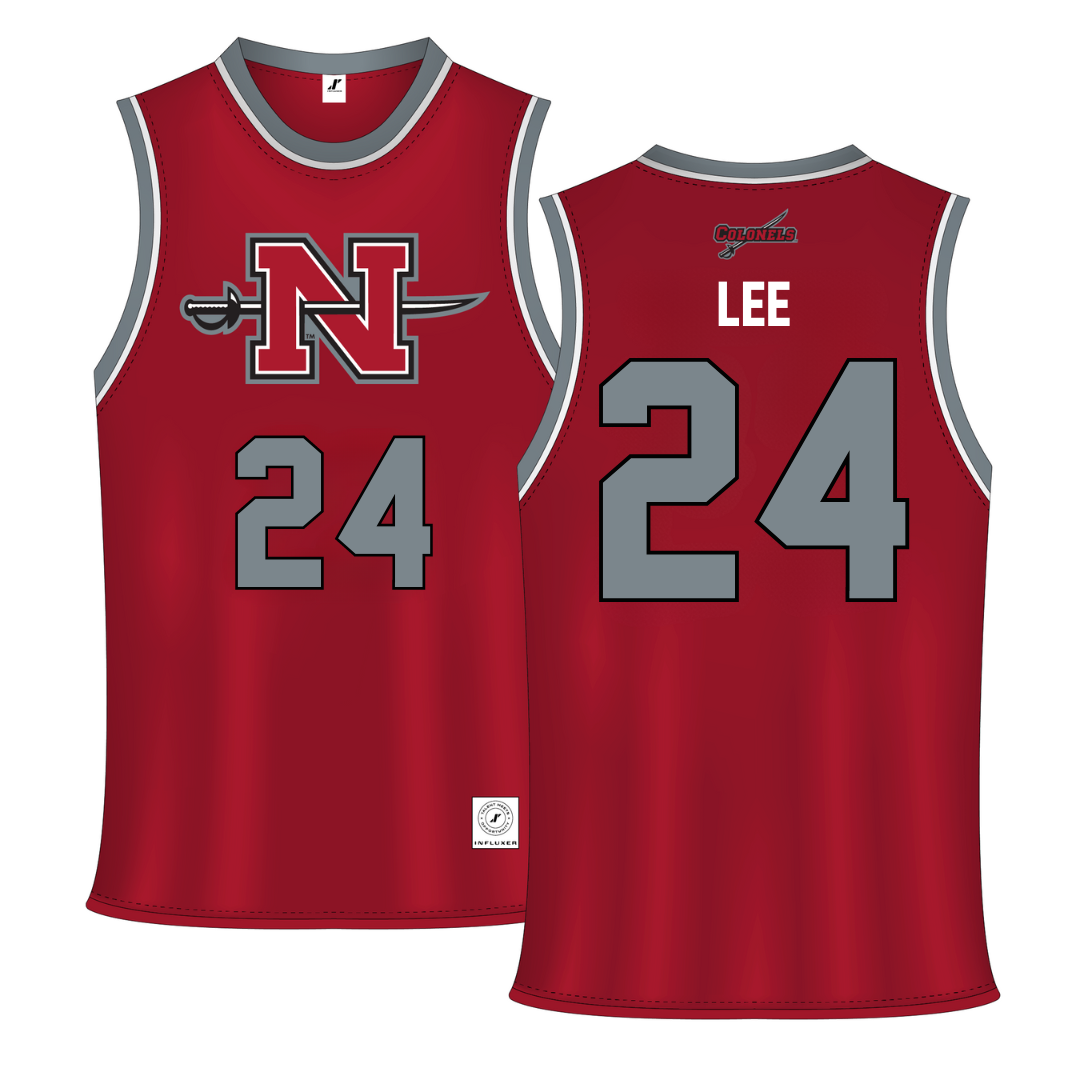 Nicholls State University Red Basketball Jersey - #24 Khia Lee