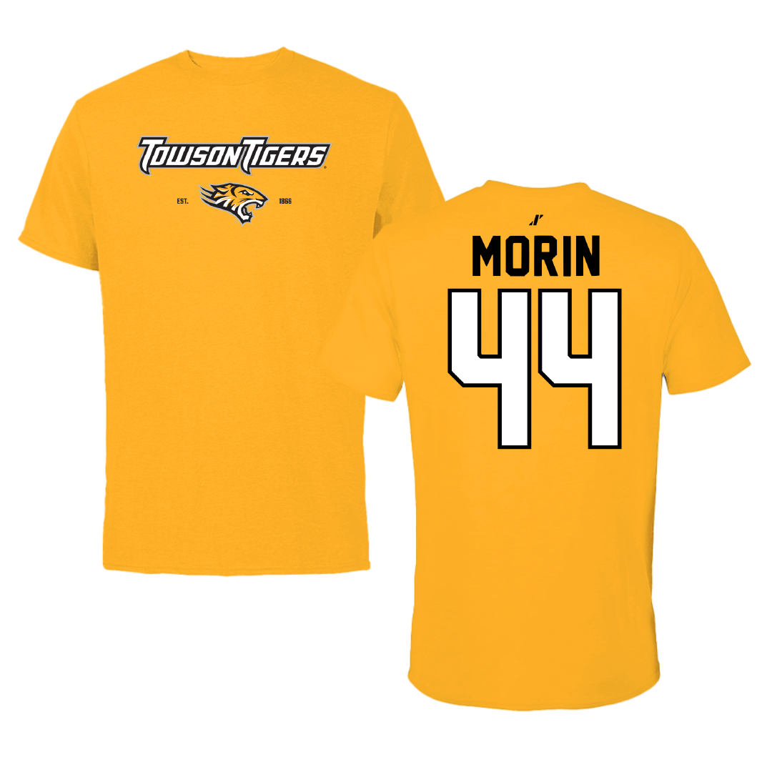 Towson University Lacrosse Gold General Performance Tee - #44 Sam Morin