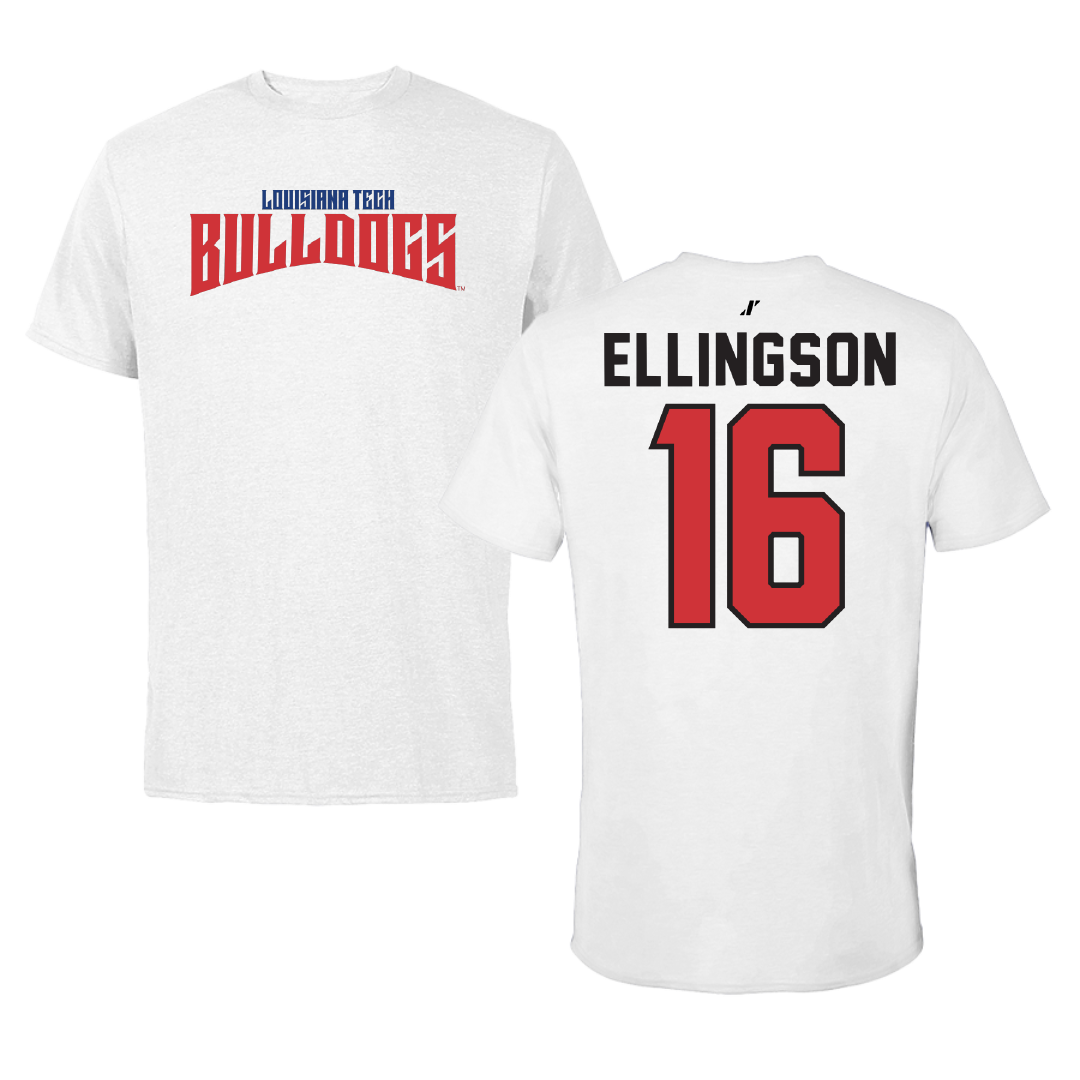 Louisiana Tech University Softball White Classic Performance Tee - #16 Olivia Ellingson