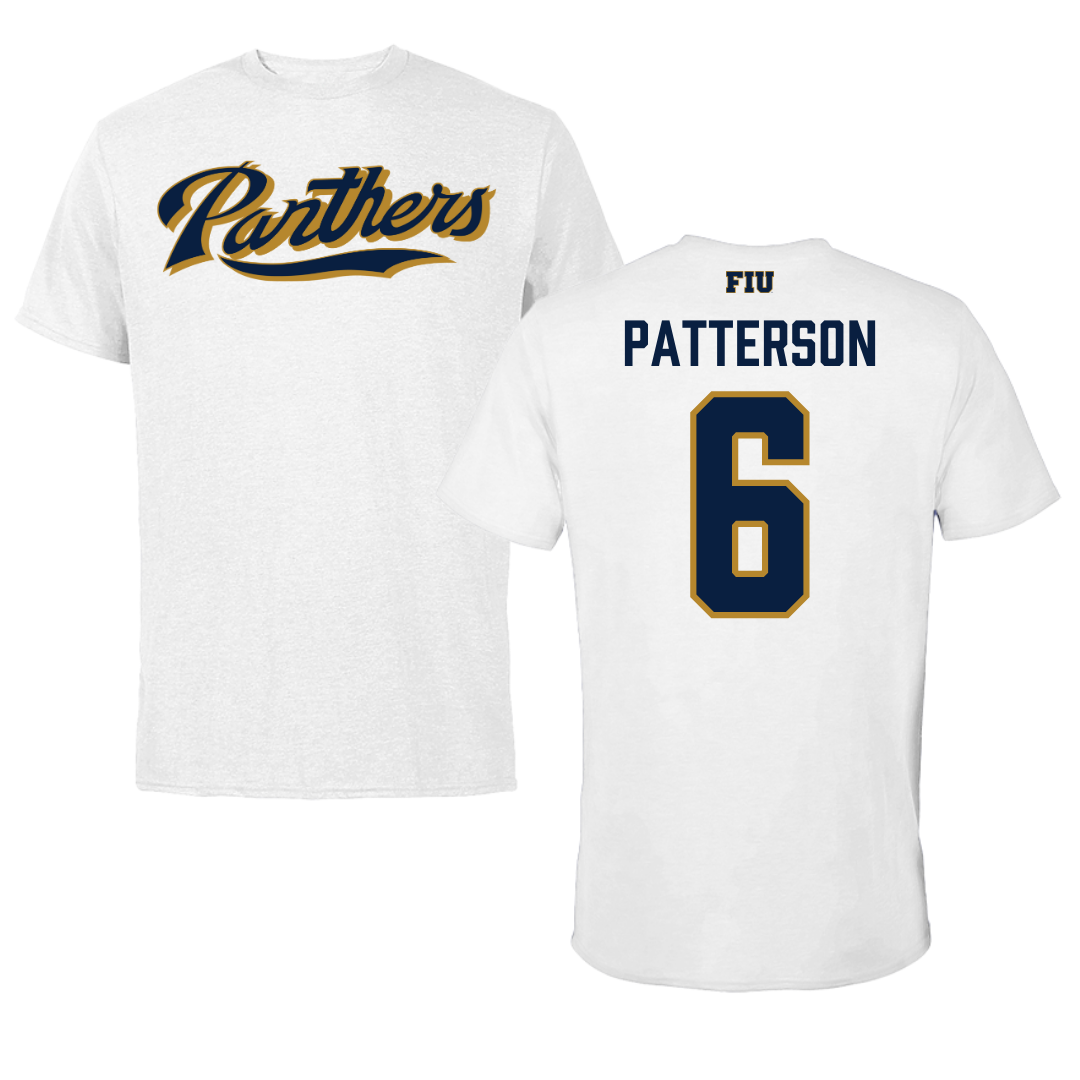 Florida International University Football White Tee - #6 Antonio Patterson