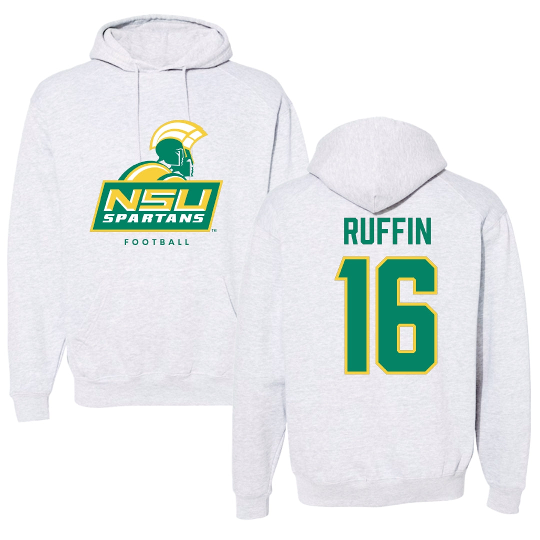 Norfolk State University Football Gray Hoodie - #16 Christian Ruffin