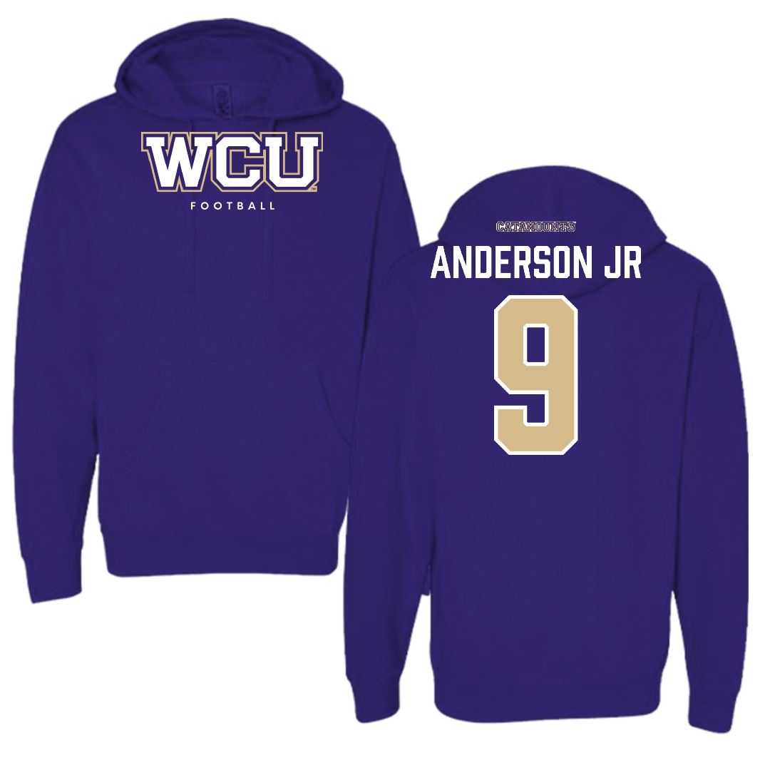 Western Carolina University Football Royal Purple Long Sleeve - #9 Darian Anderson Jr