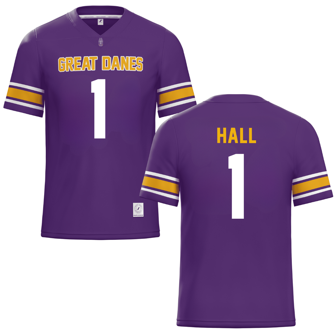 University at Albany Purple Football Jersey - #1 Aamir Hall