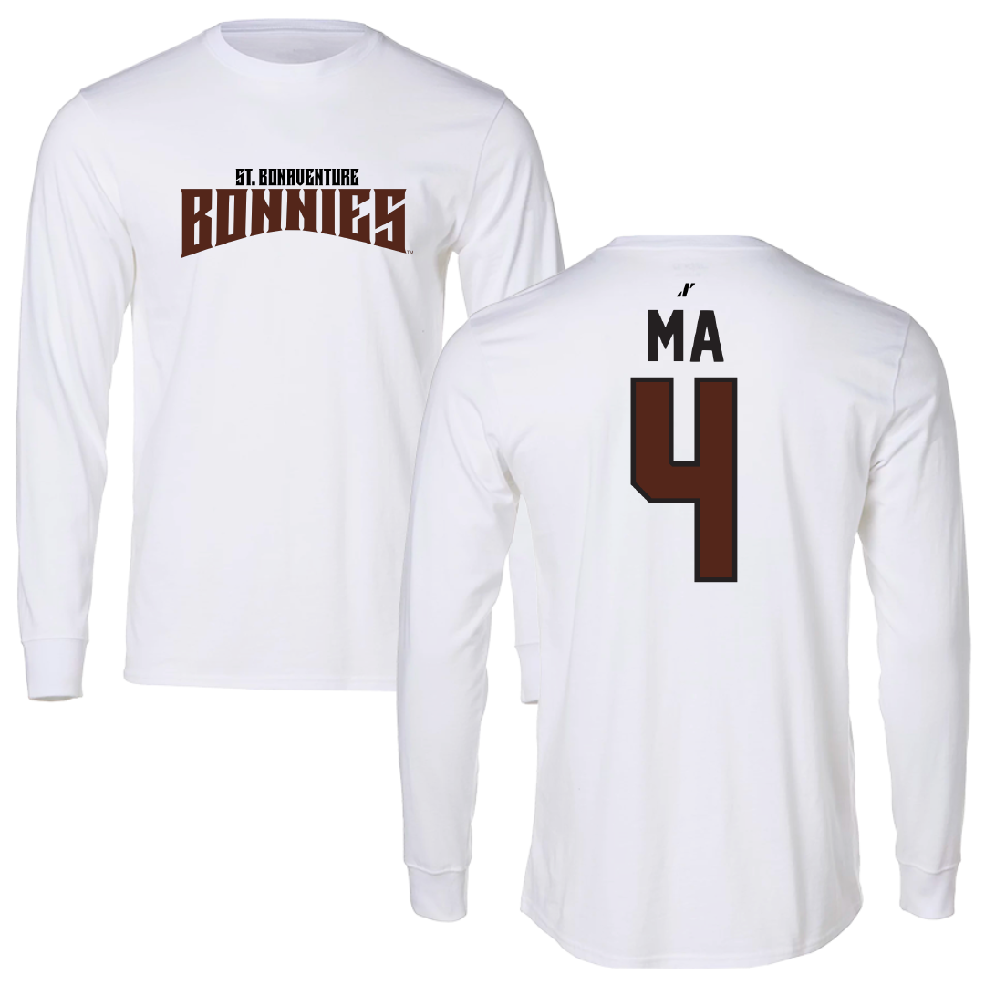 St. Bonaventure University Soccer White Classic Long Sleeve - #4 Lilly Ma