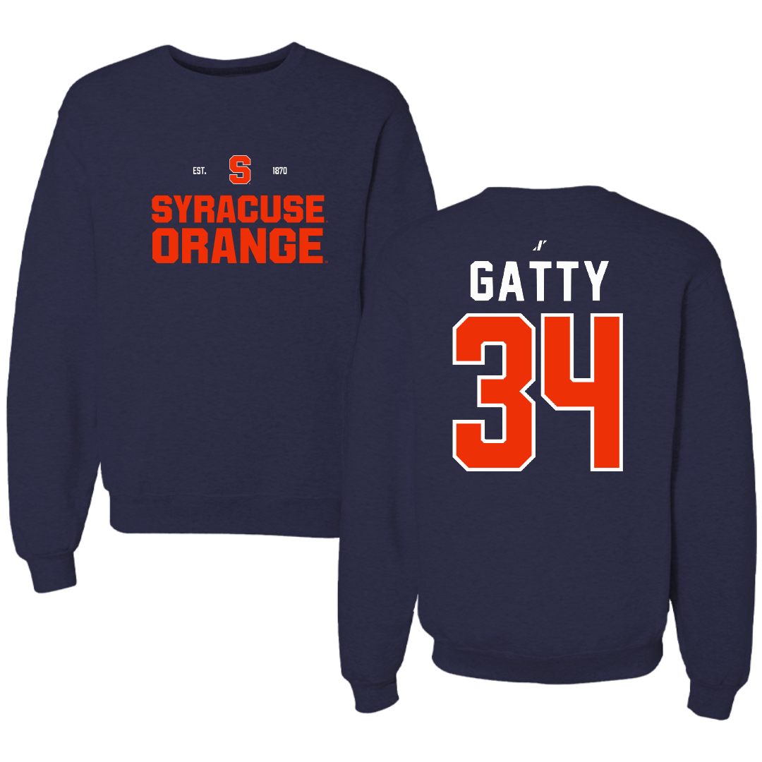 Syracuse University Basketball Navy General Crewneck - #34 Christopher Gatty