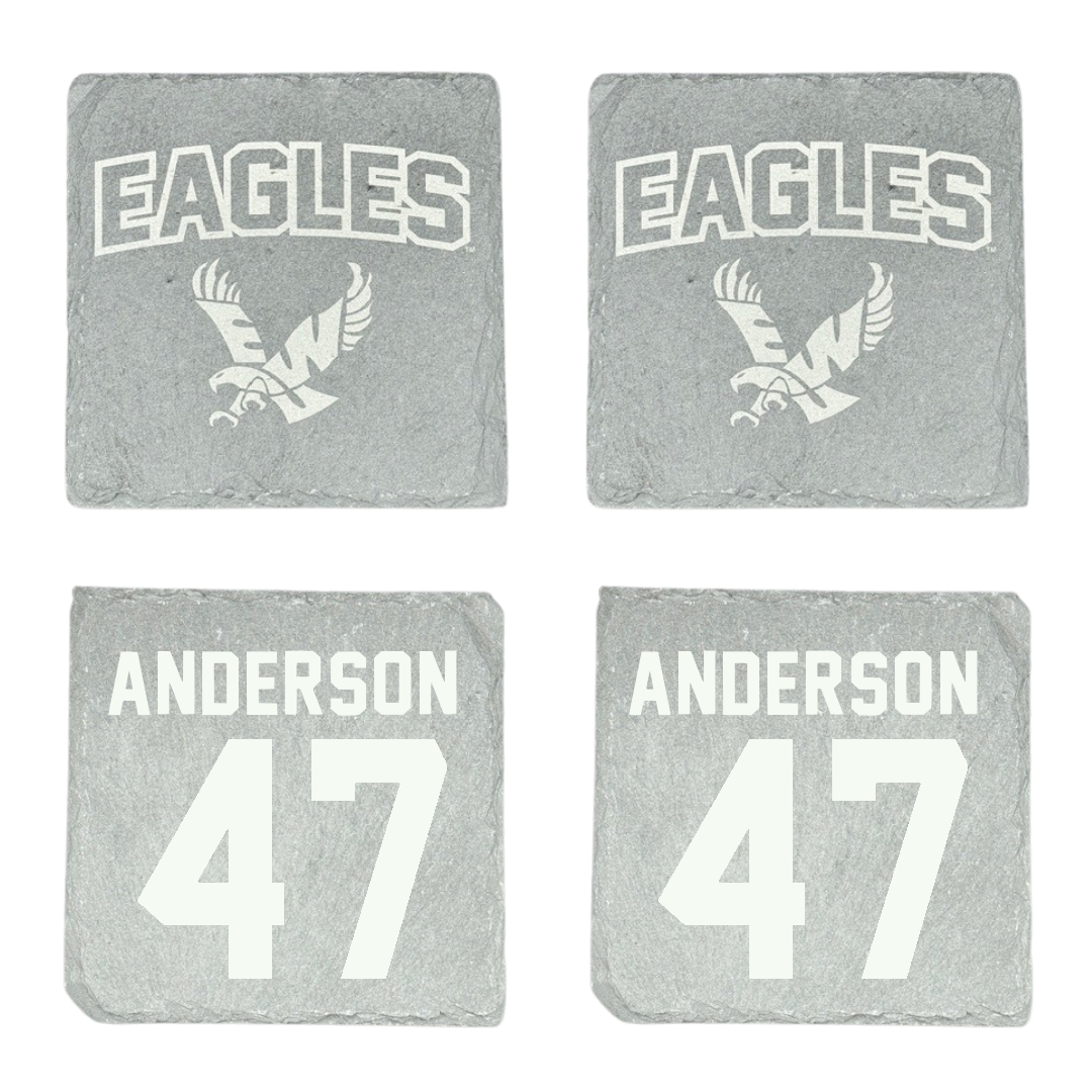 Eastern Washington University Football Stone Coaster (4 Pack)  - #47 Samarai Anderson